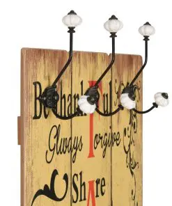 vidaXL Wall-mounted Coat Rack with 6 Hooks 120×40 cm FAMILY