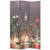 vidaXL Folding Room Divider 120×180 cm New York by Night