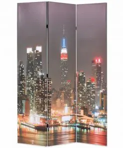 vidaXL Folding Room Divider 120×180 cm New York by Night