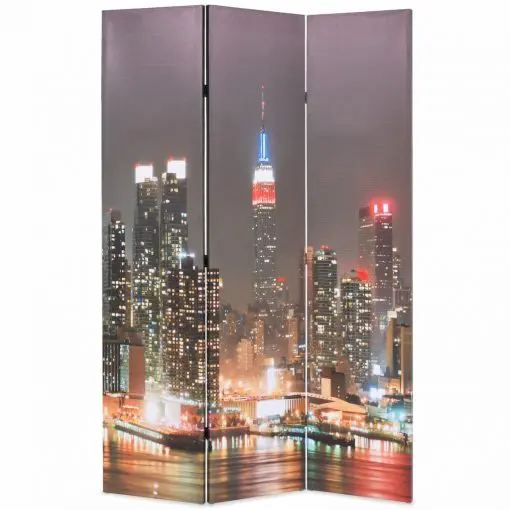 vidaXL Folding Room Divider 120×180 cm New York by Night
