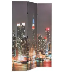 vidaXL Folding Room Divider 120×180 cm New York by Night