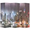 vidaXL Folding Room Divider 228×180 cm New York by Night