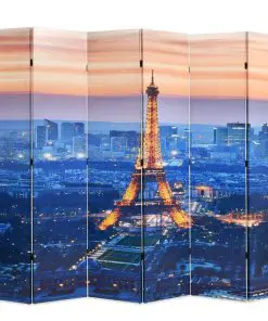 vidaXL Folding Room Divider 228×180 cm Paris by Night