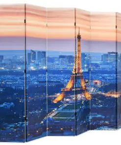 vidaXL Folding Room Divider 228×180 cm Paris by Night