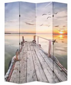 vidaXL Folding Room Divider 160×170 cm Lake