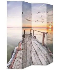 vidaXL Folding Room Divider 160×170 cm Lake
