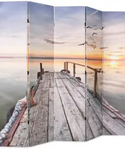 vidaXL Folding Room Divider 200×170 cm Lake