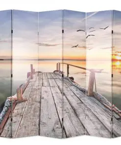 vidaXL Folding Room Divider 228×170 cm Lake