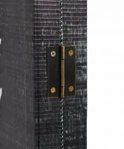 vidaXL Folding Room Divider 200×170 cm Feathers Black and White