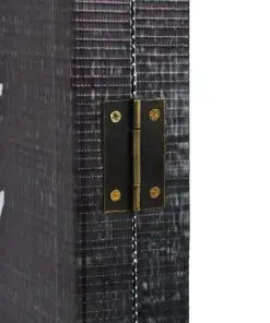 vidaXL Folding Room Divider 228×170 cm Feathers Black and White