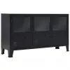 vidaXL Sideboard Metal Industrial Style 120x35x70 cm Black