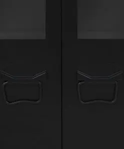 vidaXL Sideboard Metal Industrial Style 120x35x70 cm Black