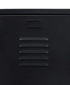 vidaXL Wardrobe Metal Industrial Style 67x35x107 cm Black