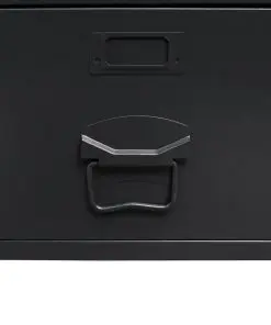 vidaXL Wardrobe Metal Industrial Style 90x40x180 cm Black