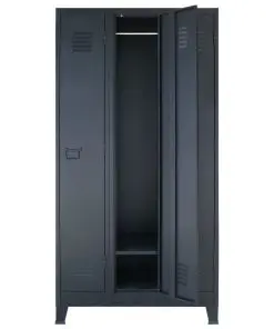vidaXL Locker Cabinet Metal Industrial Style 90x45x180 cm