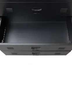 vidaXL Chest of Drawers Metal Industrial Style 78x40x93 cm Black