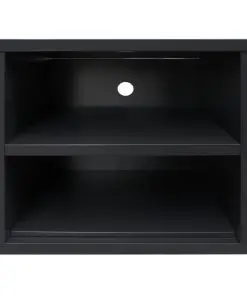 vidaXL TV Cabinet Metal Industrial Style 120x35x48 cm Black