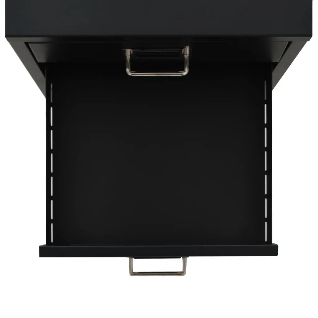 vidaXL Filing Cabinet with 5 Drawers Metal 28x35x35 cm Black
