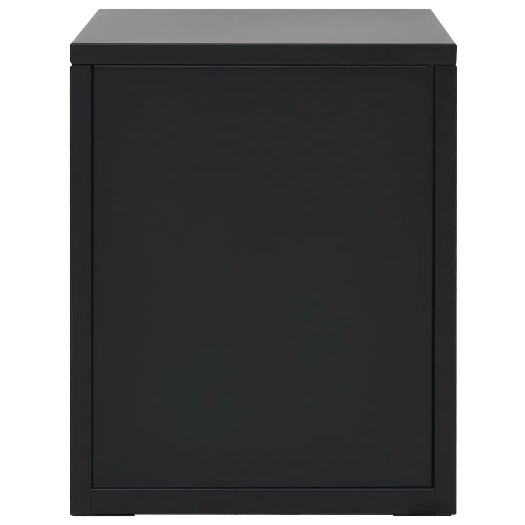 vidaXL Filing Cabinet with 5 Drawers Metal 28x35x35 cm Black