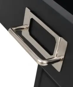 vidaXL Filing Cabinet with 5 Drawers Metal 28x35x35 cm Black