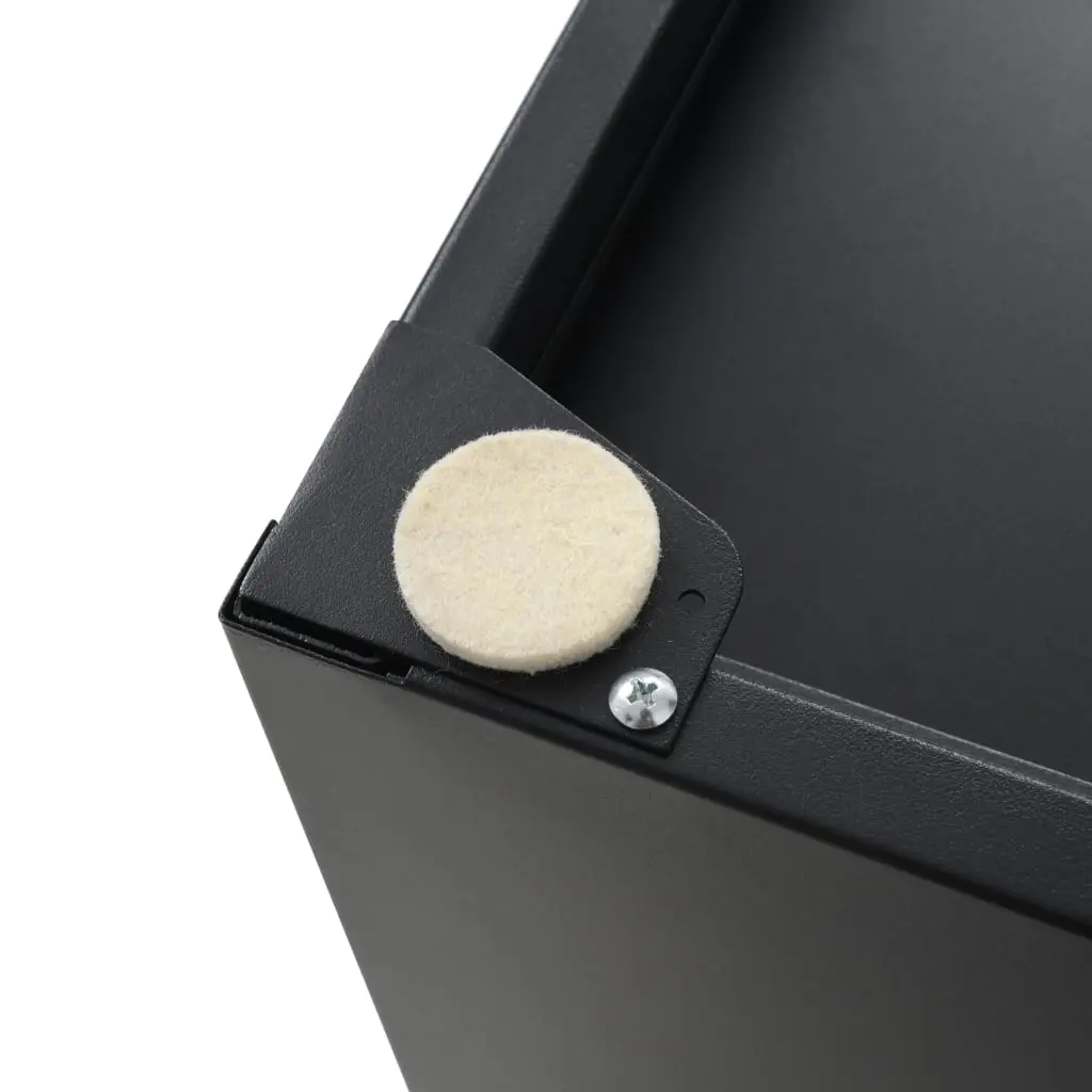 vidaXL Filing Cabinet with 5 Drawers Metal 28x35x35 cm Black