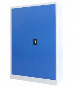 vidaXL Office Cabinet Metal 90x40x140 cm Grey and Blue