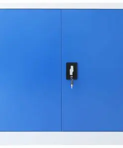 vidaXL Office Cabinet Metal 90x40x90 cm Grey and Blue
