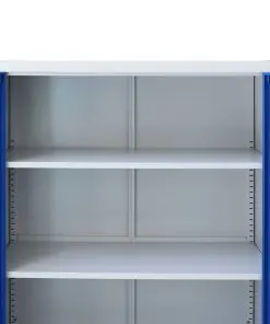 vidaXL Office Cabinet Metal 90x40x90 cm Grey and Blue