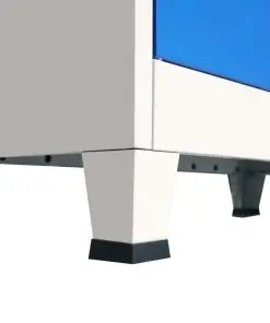 vidaXL Office Cabinet Metal 90x40x90 cm Grey and Blue
