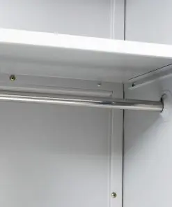 vidaXL Locker Cabinet with 2 Doors Metal 90x40x180 cm Grey and Blue