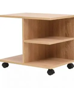 vidaXL Rolling Shelf 50x35x42 cm Oak