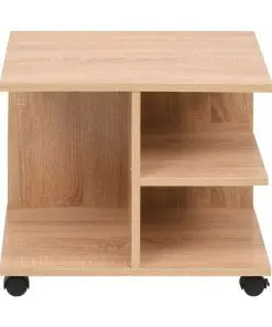 vidaXL Rolling Shelf 50x35x42 cm Oak