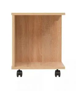 vidaXL Rolling Shelf 50x35x42 cm Oak