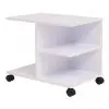 vidaXL Rolling Shelf 50x35x42 cm White