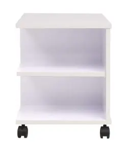 vidaXL Rolling Shelf 50x35x42 cm White