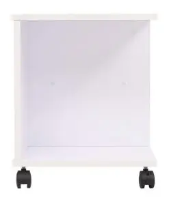 vidaXL Rolling Shelf 50x35x42 cm White