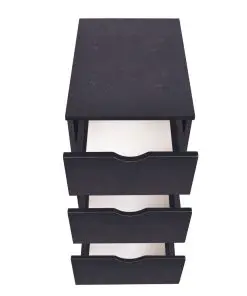 vidaXL Drawer Unit 33x45x60 cm Black