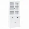 vidaXL Welsh Dresser with 4 Doors MDF and Pinewood 80x40x180 cm