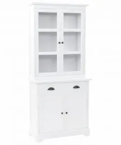 vidaXL Welsh Dresser with 4 Doors MDF and Pinewood 80x40x180 cm