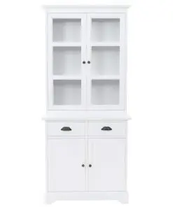vidaXL Welsh Dresser with 4 Doors MDF and Pinewood 80x40x180 cm