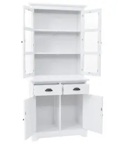 vidaXL Welsh Dresser with 4 Doors MDF and Pinewood 80x40x180 cm