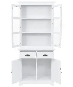 vidaXL Welsh Dresser with 4 Doors MDF and Pinewood 80x40x180 cm