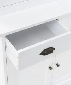 vidaXL Welsh Dresser with 4 Doors MDF and Pinewood 80x40x180 cm