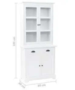 vidaXL Welsh Dresser with 4 Doors MDF and Pinewood 80x40x180 cm