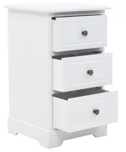 vidaXL Bedside Cabinet MDF and Pinewood 35x32x59 cm
