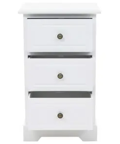 vidaXL Bedside Cabinet MDF and Pinewood 35x32x59 cm