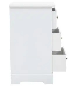 vidaXL Bedside Cabinet MDF and Pinewood 35x32x59 cm