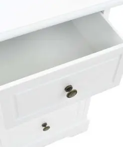 vidaXL Bedside Cabinet MDF and Pinewood 35x32x59 cm