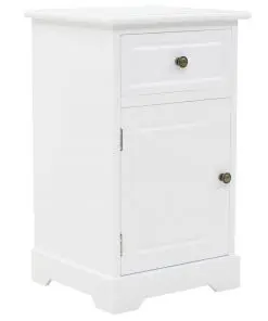 vidaXL Bedside Cabinet MDF and Pinewood 35x32x59 cm