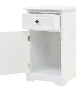 vidaXL Bedside Cabinet MDF and Pinewood 35x32x59 cm